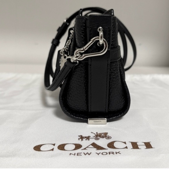 COACH Swagger 20 Mini Satchel Black with Silver Hardware - Picture 5 of 7